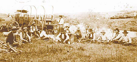 Photo of the early-day chuckwagon