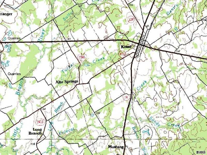 Map of Alto Springs area
