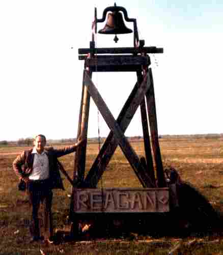 Photo of the Reagan Texas campus School Bell that we all remember