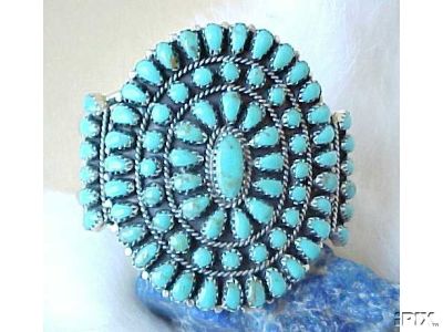 Old Pawn Navajo Native American Indian Silver and Turquoise bracelet